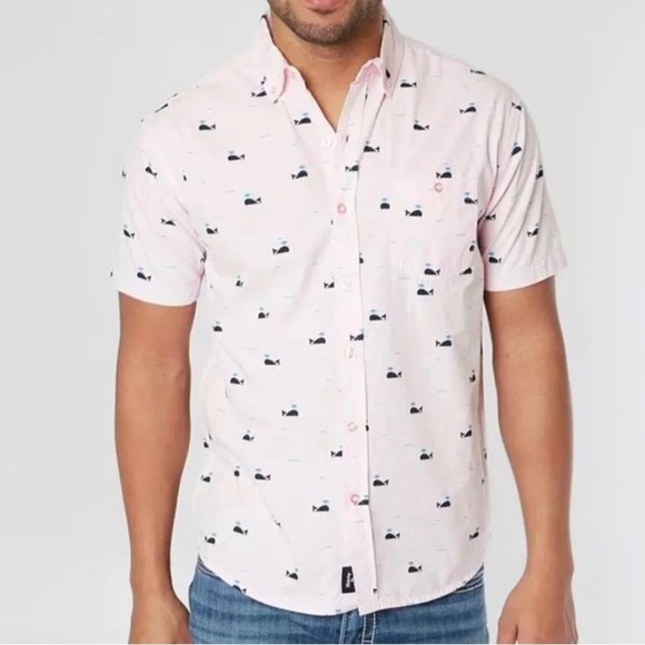 Artistry in Motion Pink/Black Men's Slim Tall Fit Whales Cape Cod Size XL - Picture 1 of 7